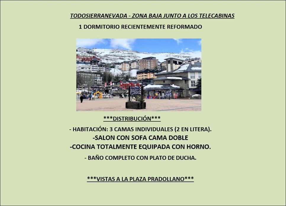 Ski Plaza Sierra Nevada&Zona Baja Exterior foto